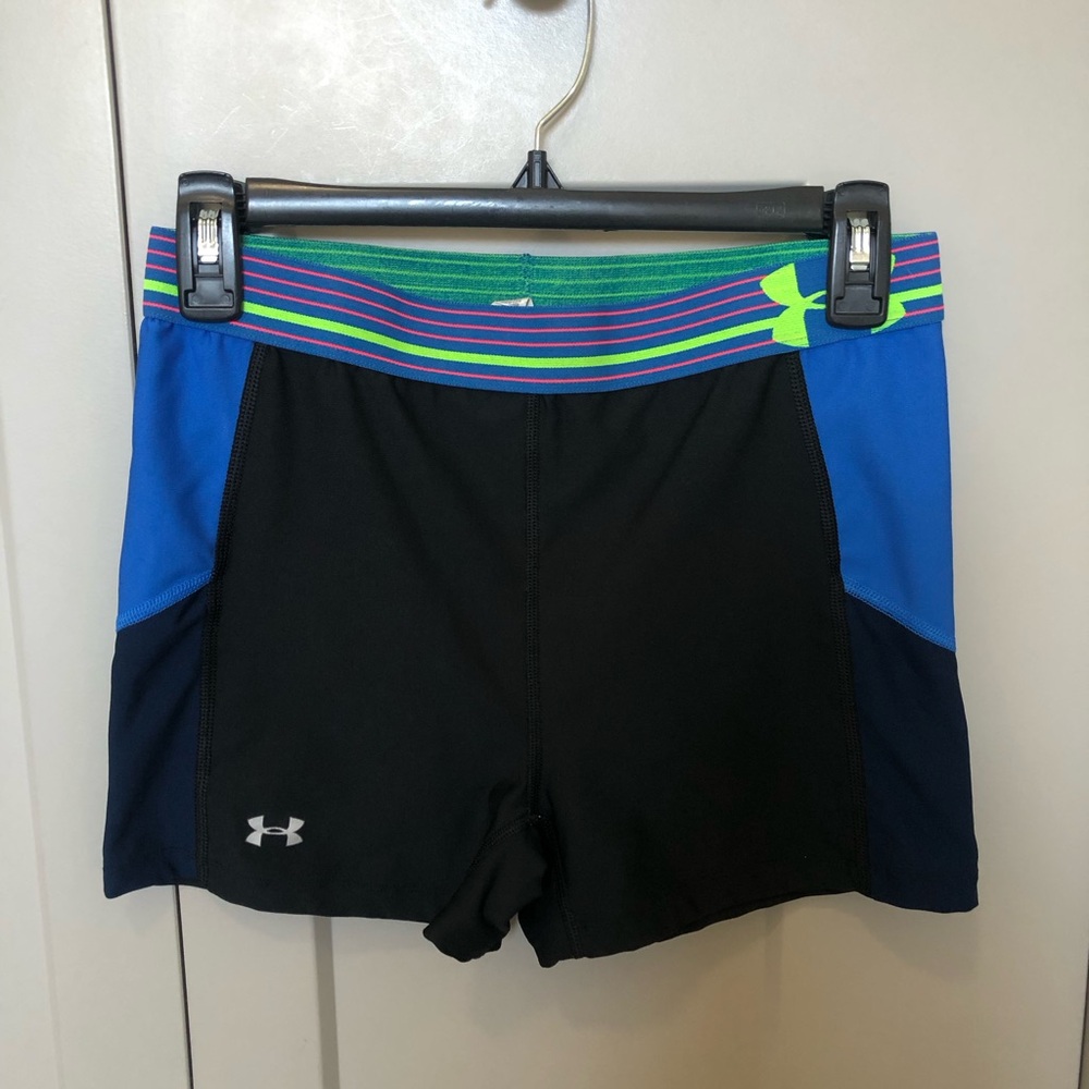 Medium black and blue Under Armour compression shorts